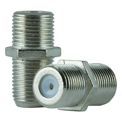 GE Coaxial Cable Extension Adapter, 4 Pack, Silver