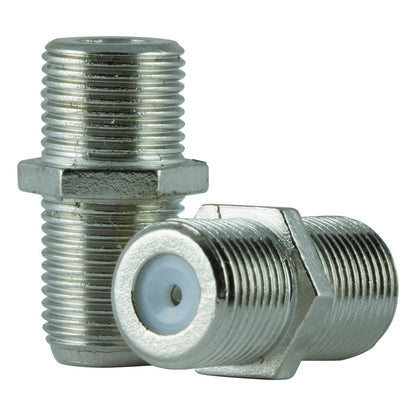 GE Coaxial Cable Extension Adapter, 4 Pack, Silver
