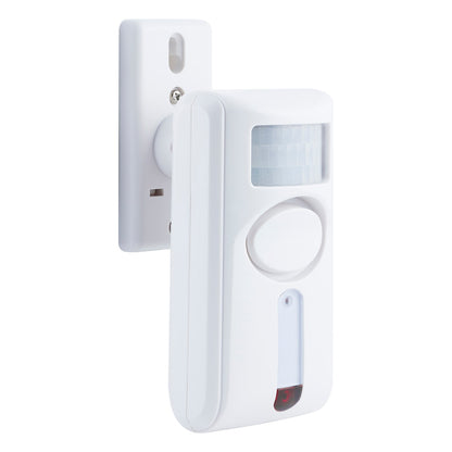 GE Battery-Operated Motion-Sensing Alarm with Keychain Remote, White