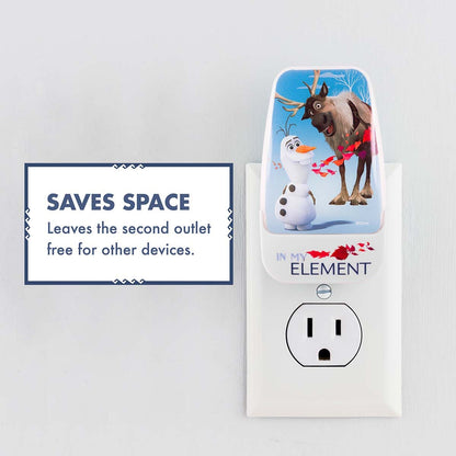 Disney Frozen II Light Sensing LED Night Light, White