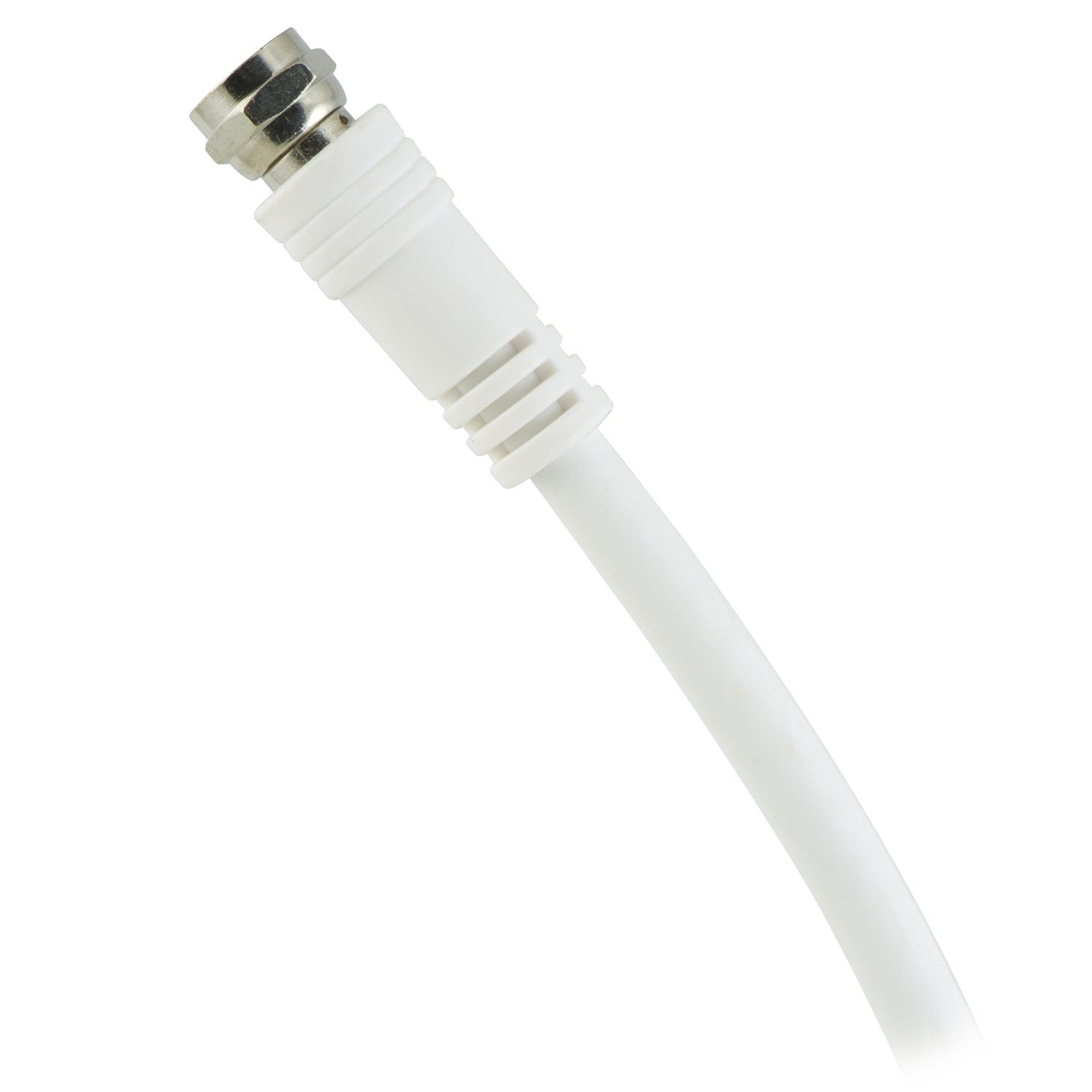 GE 25ft. RG6 Coaxial Cable with F-Type Connectors, White