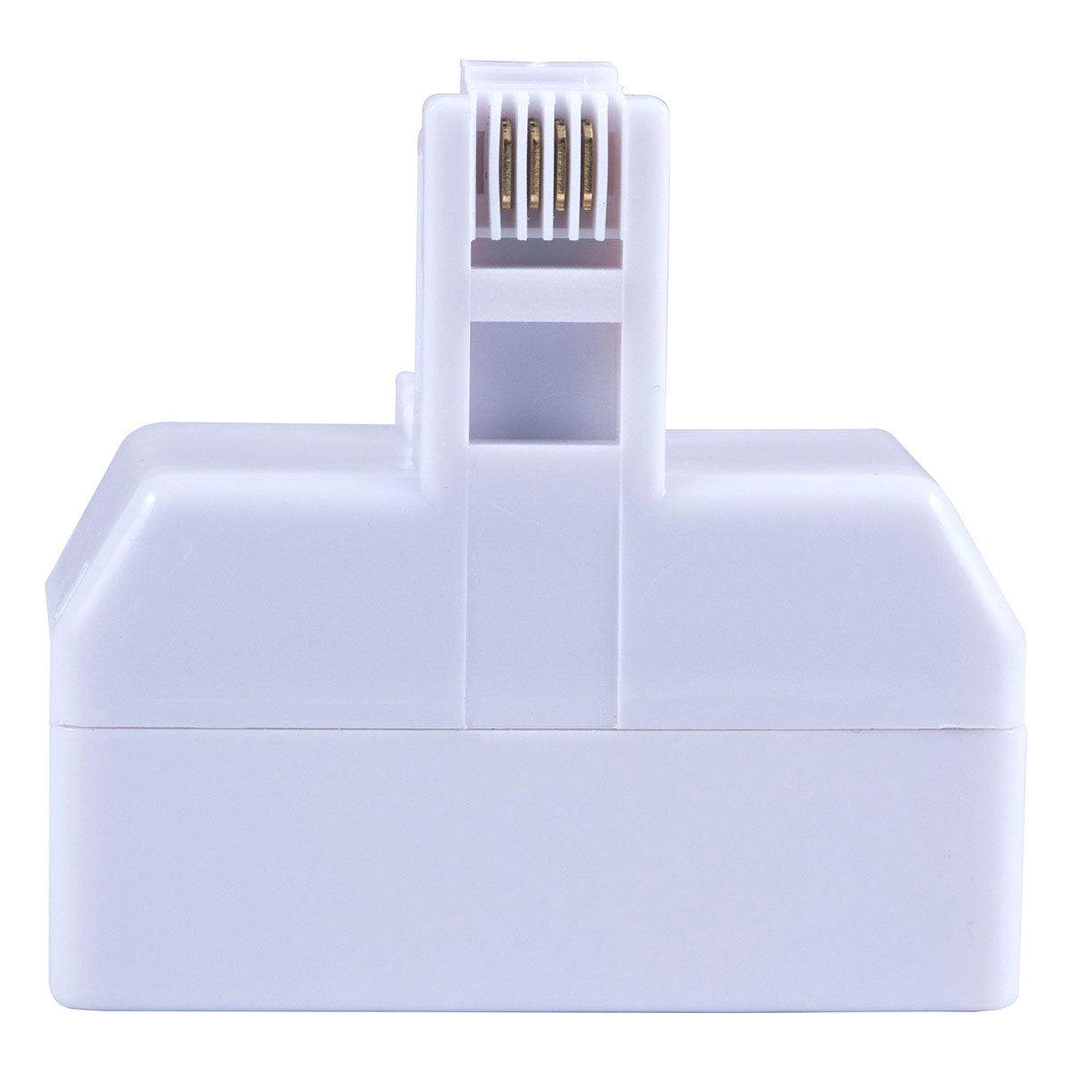 Power Gear 4-Wire Telephone Cord Triplex Adapter, White