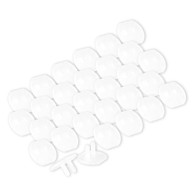 Power Gear Safety Outlet Covers, 30 Pack, White