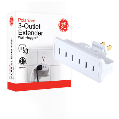 GE 3-Outlet Swivel Wall Tap, White