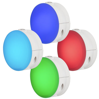 Lights By Night Color Changing GLO Dot Light Sensing LED Night Light, 4 Pack, White