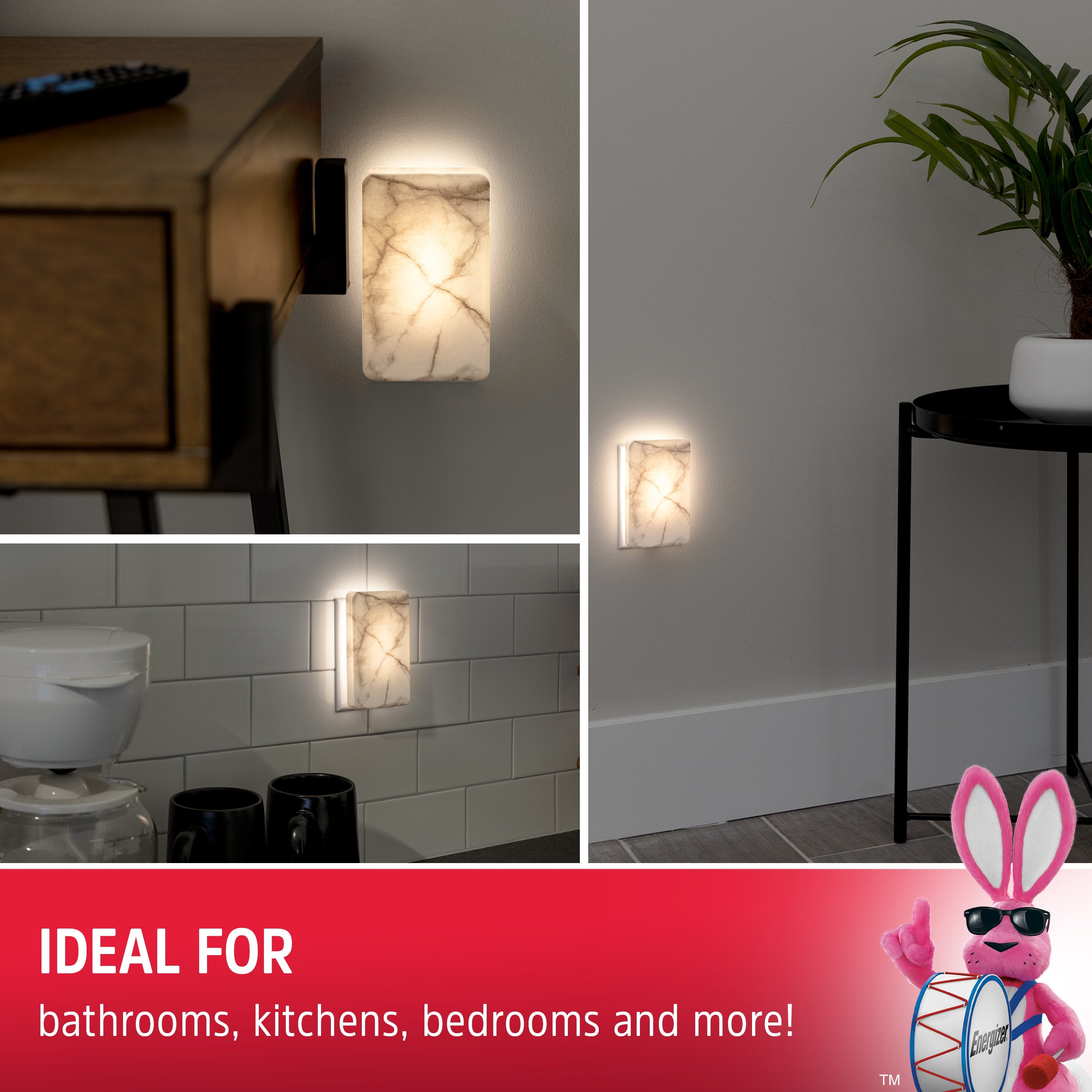 Energizer Light Sensing LED Night Light, Marble