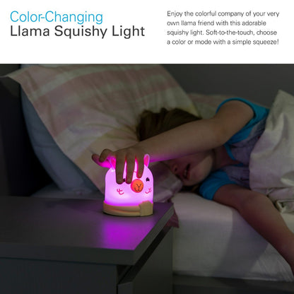 Lights by Night Llama Color Changing Tabletop LED Night Light, White