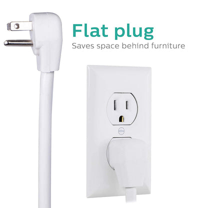 Philips 8-Outlet 8ft. Surge Protector, White