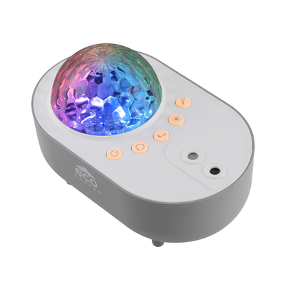 Enbrighten EcoScapes Galaxy Wave Projector LED Tabletop Night Light with Sound Effects, White