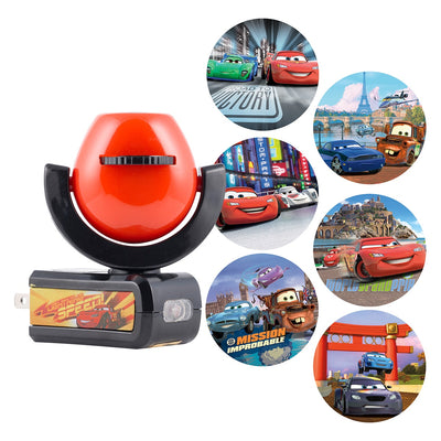 Projectables Disney Pixar Cars Light Sensing 6-Image LED Night Light, Black