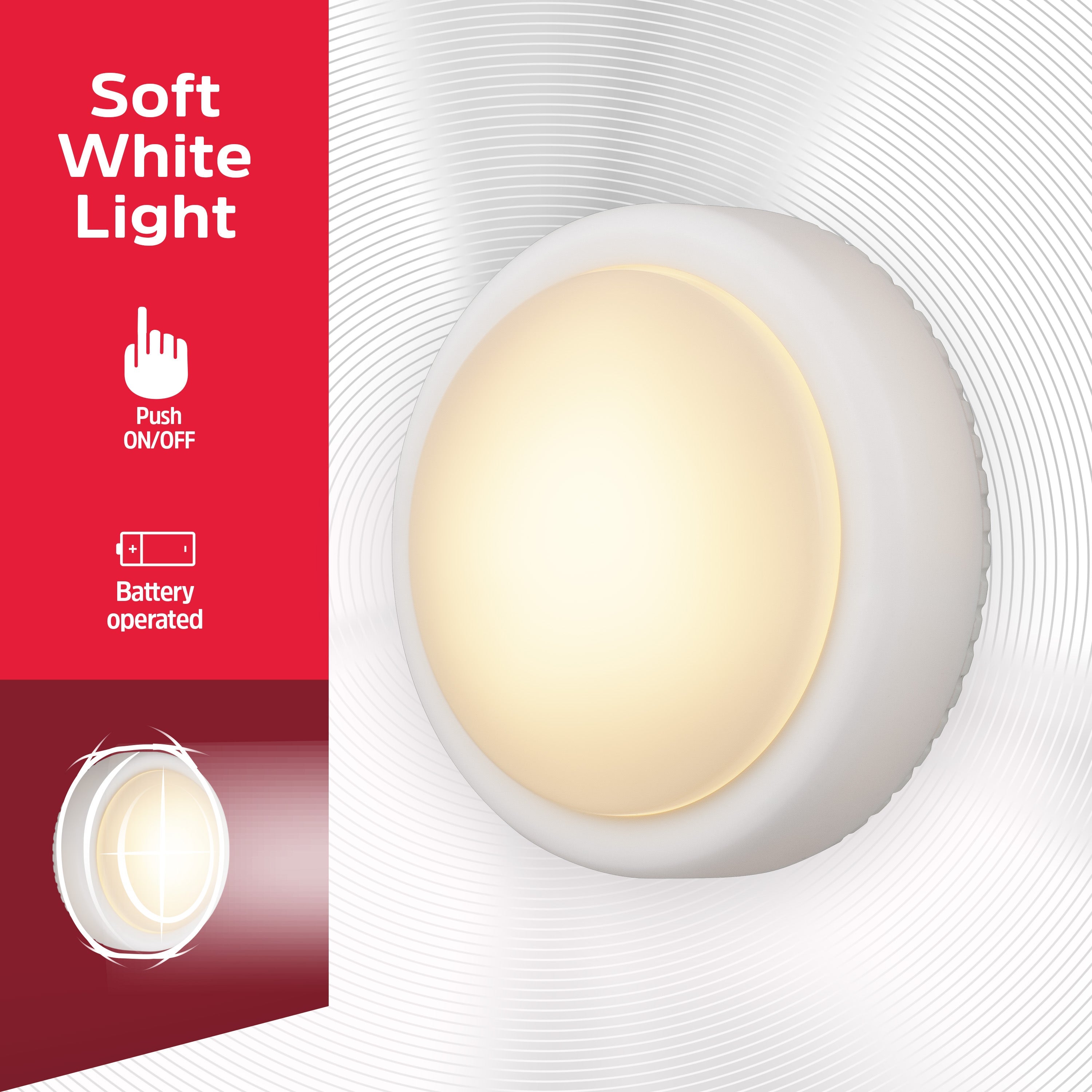 Energizer Battery Operated Utility Touch Light, White