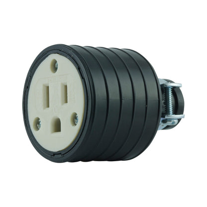 GE Heavy Duty Grounding Connector with Metal Clamp, Black