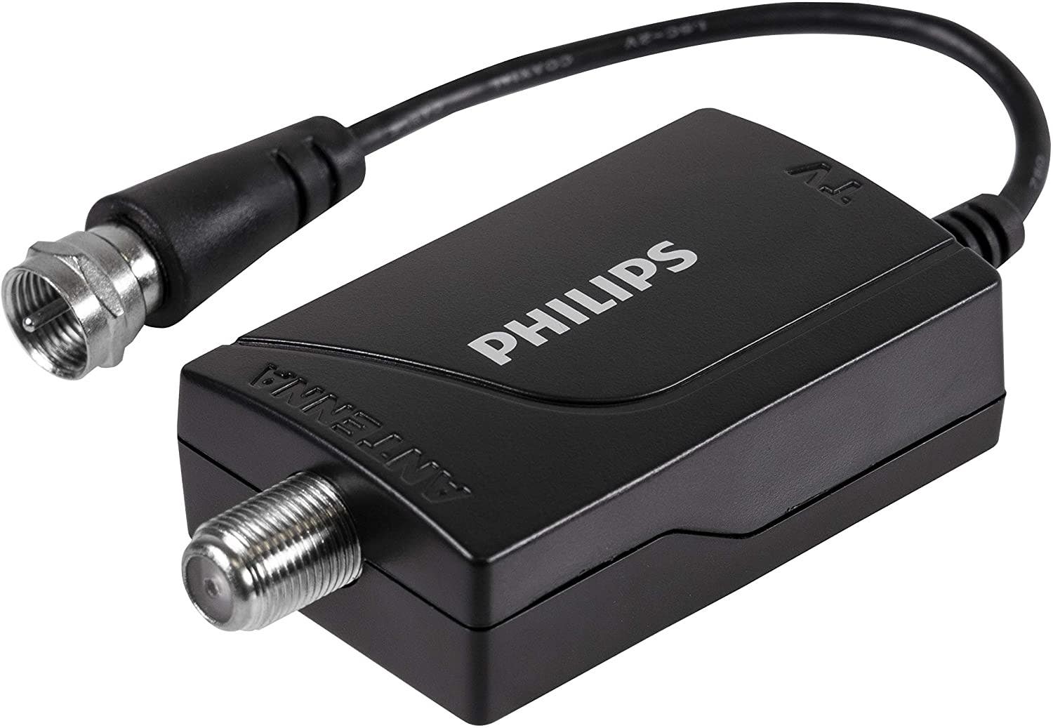 Philips Indoor Antenna Amplifier with AC Power Adapter, Black