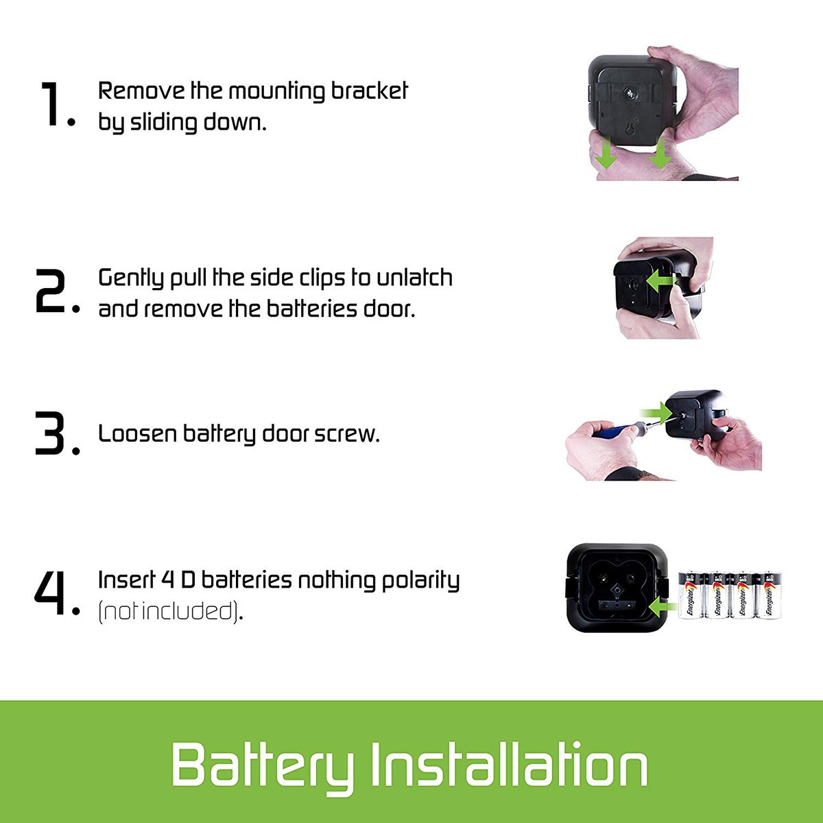 Energizer Outdoor Single-Head Motion-Sensing LED Security Light, Black