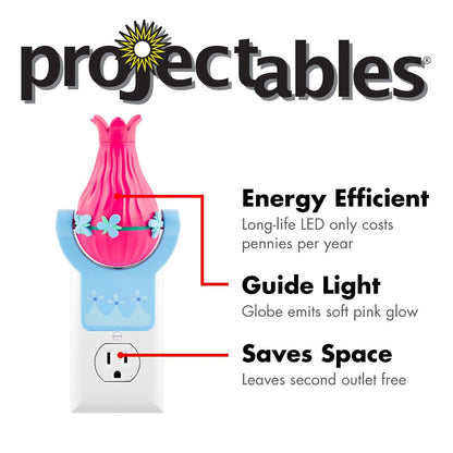 Trolls Projectables LED Light Sensing Night Light, Poppy Figure