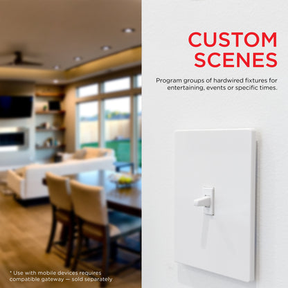 UltraPro Z-Wave In-Wall Smart Toggle Switch with QuickFit™ and SimpleWire™, 2 Pack, White