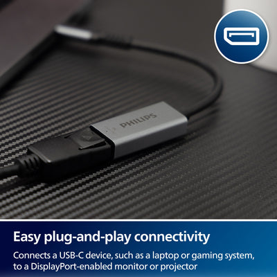 Philips USB-C to DisplayPort Adapter, Silver