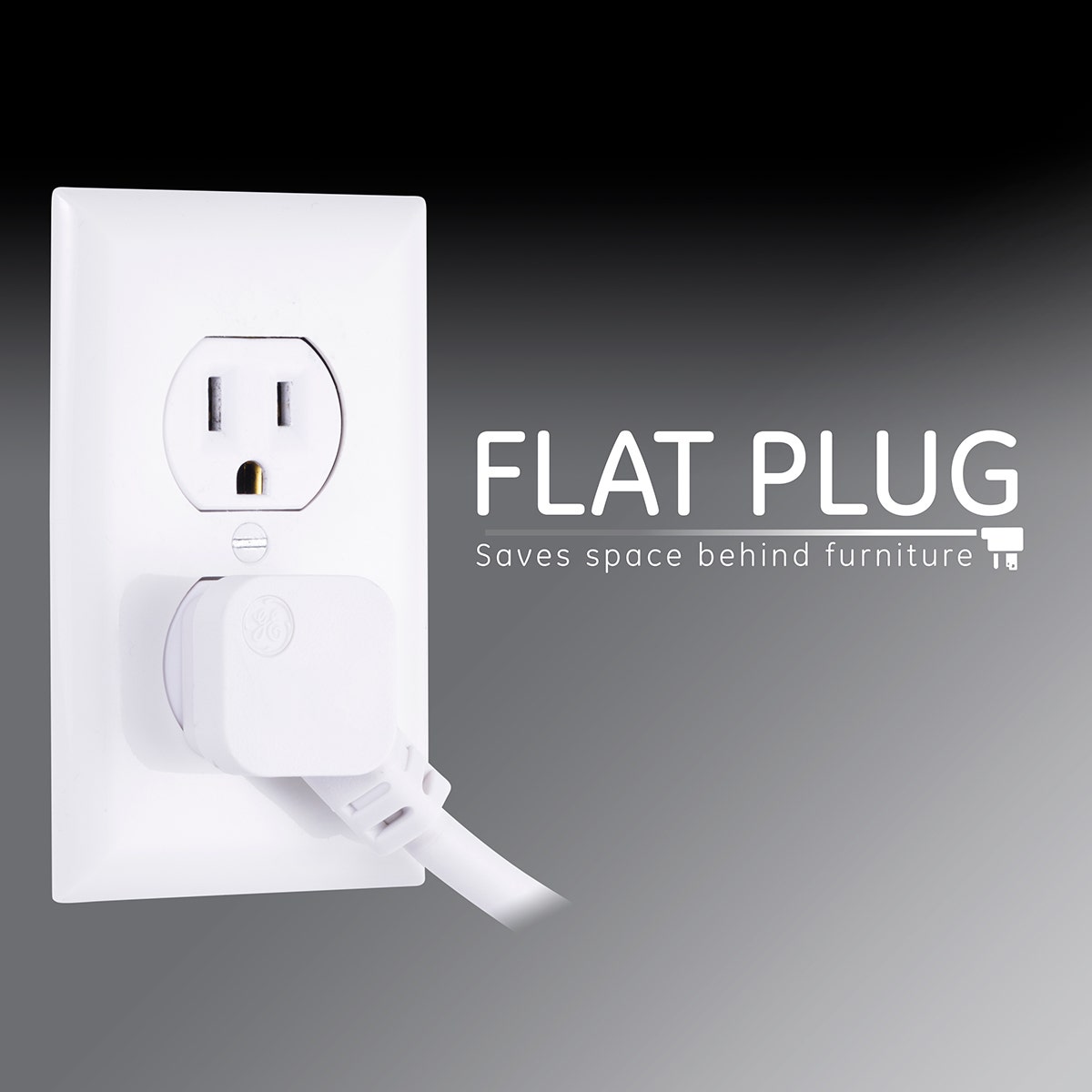 GE 6-Outlet 2ft. Surge Protector, White