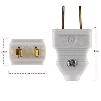 GE Quick Wire Plug, 2 Pack, White