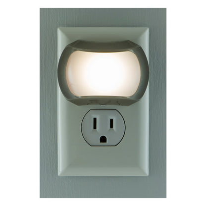 GE Light Sensing LED Night Light, Brushed Nickel