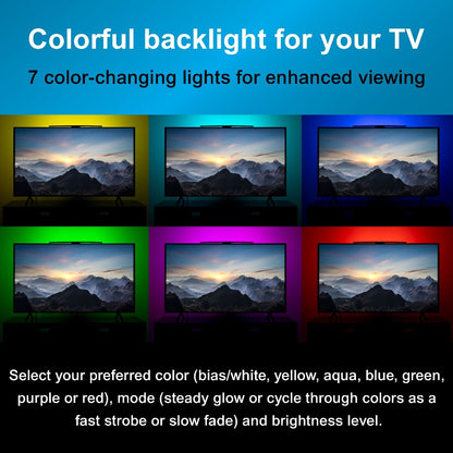 GE Enlighten HD Antenna with Color Changing Bias LED Lighting, Black