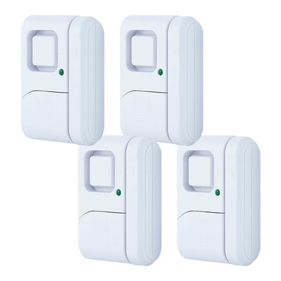 UltraPro Battery Operated Magnetic Window or Door Alarm, 4 Pack, White