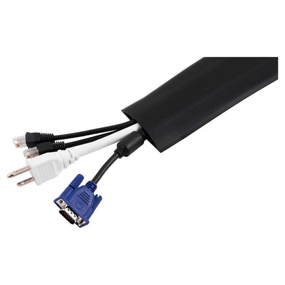 Power Gear 6ft. Cable Management Cord Cover, Black