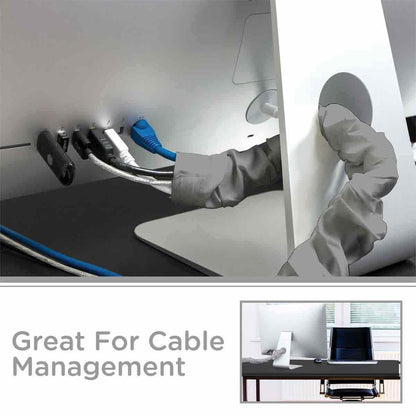 Cordinate 6ft. Fabric Cord Cover, Gray