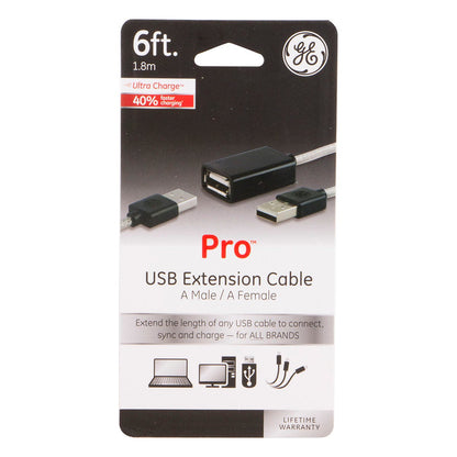GE 6ft. USB Extension Cable, Black