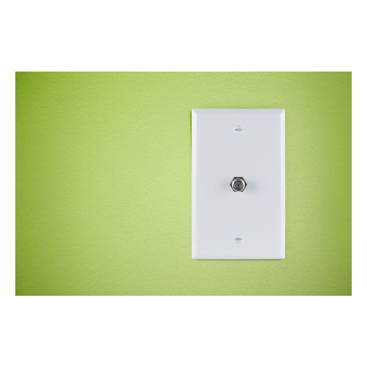 GE Coax Wall Plate, White