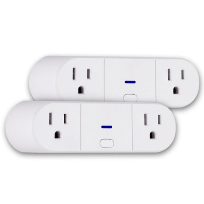 UltraPro Plug-In 2-Outlet WiFi Smart Switch, 2 Pack, White