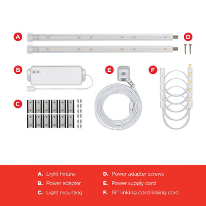 UltraPro 10in. Linkable LED Bright Strips, 2 Pack