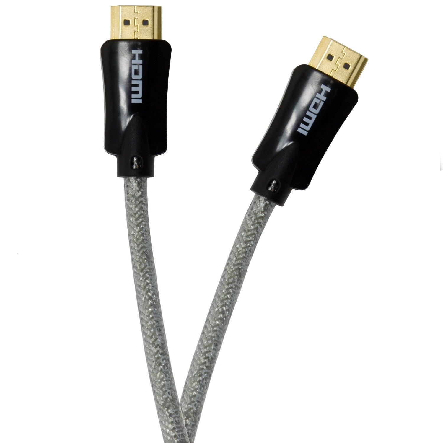 GE Pro Premium 6 ft. HDMI Cable with Ethernet, Silver, 2 Pack