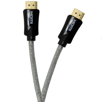 GE Pro Premium 6 ft. HDMI Cable with Ethernet, Silver, 2 Pack