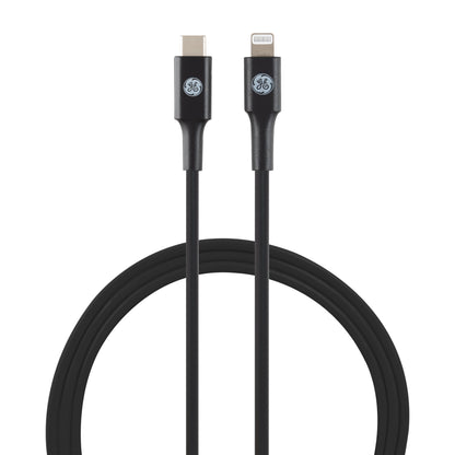 GE 6ft. USB-C to Lightning Charging Cable, Black