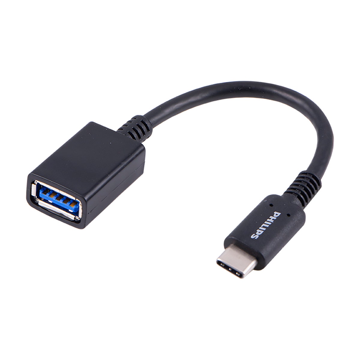 Philips USB-C to USB-A Female Adapter, Black