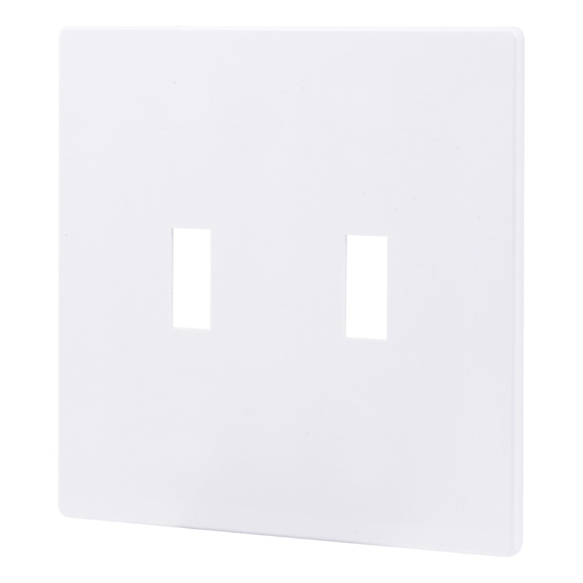 Power Gear Double Toggle Screwless Wall Plate, White, 10 Pack