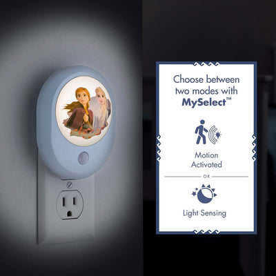 Disney Frozen II Motion-Sensing Light Sensing LED Night Light, Blue