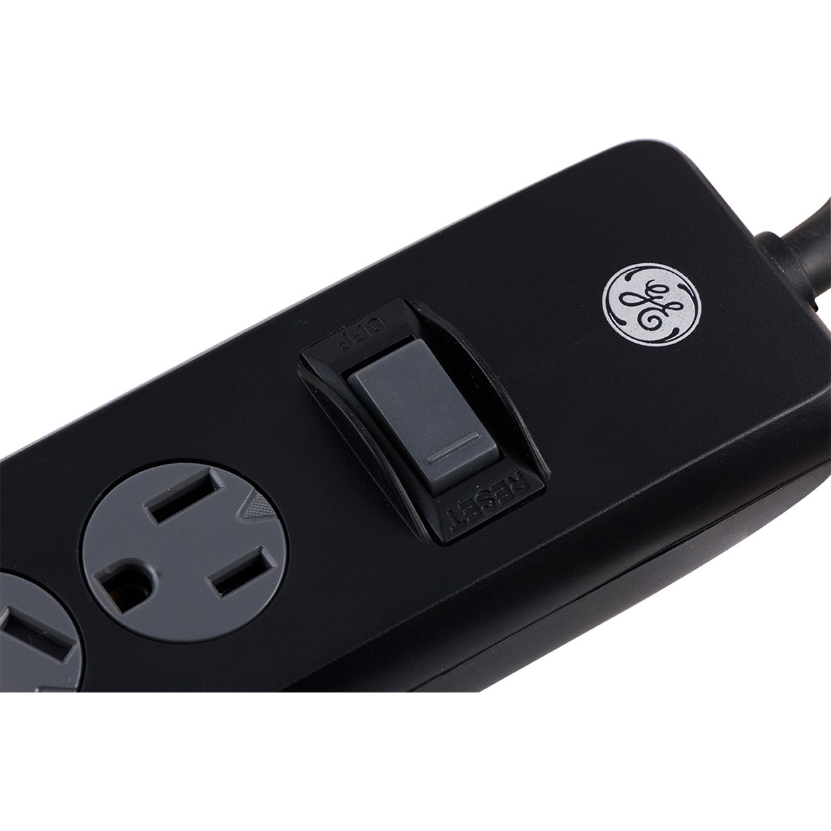 GE 4-Outlet 2-USB  6ft. Surge Protector, Black