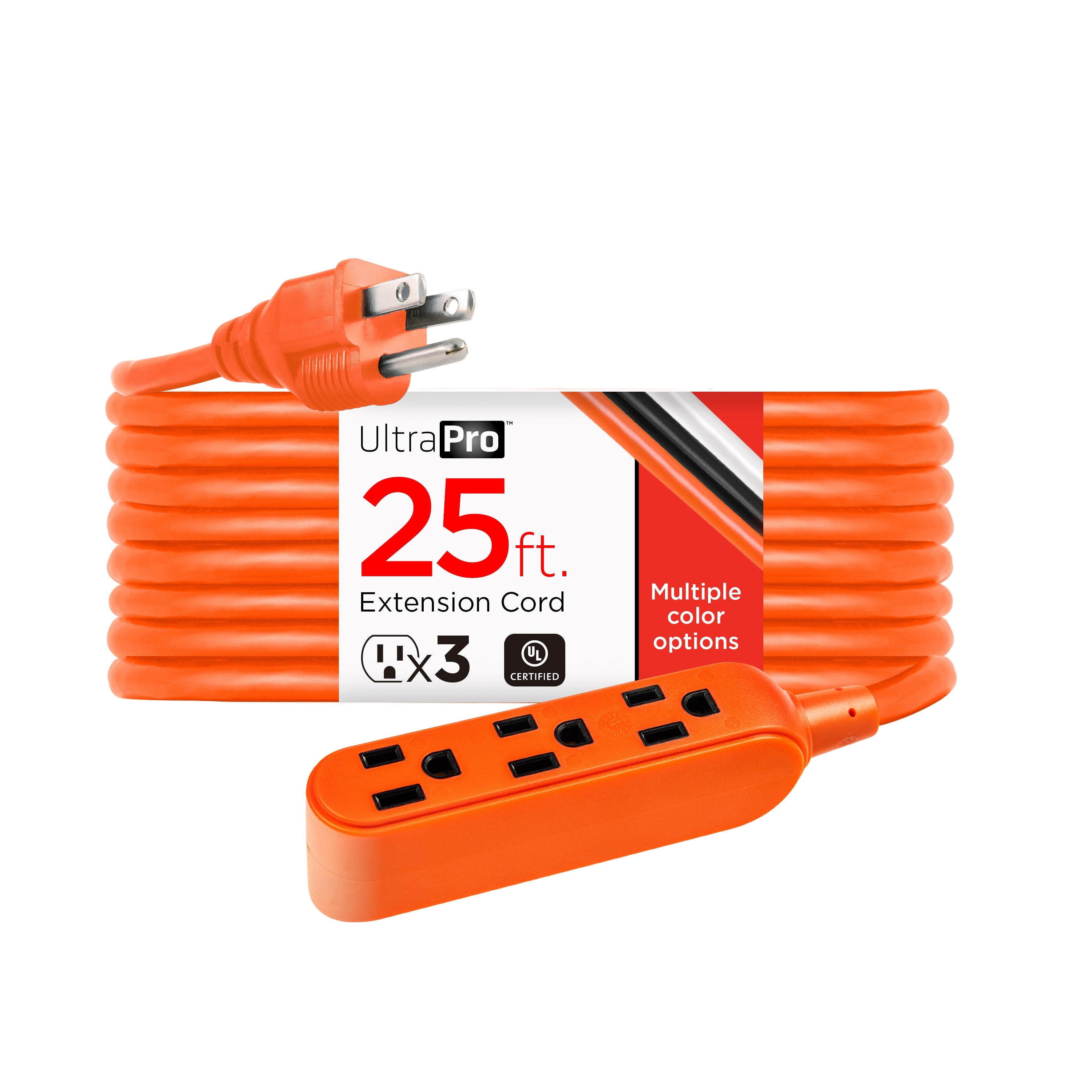 GE UltraPro 25ft. Outdoor Extension Cord, Orange