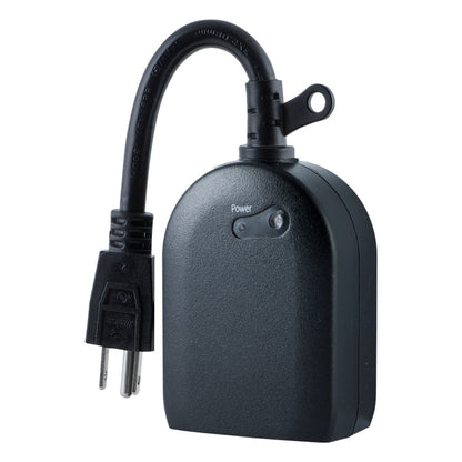myTouchSmart Outdoor Plug-In Digital Simple Preset Timer, Black