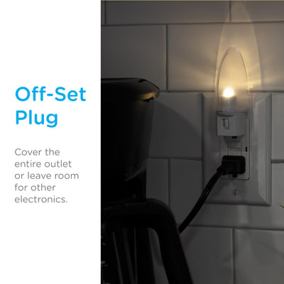 Lights By Night Manual On/Off LED Night Light, White