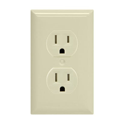 GE Grounding Tamper Resistant Safety Outlet, Light Almond