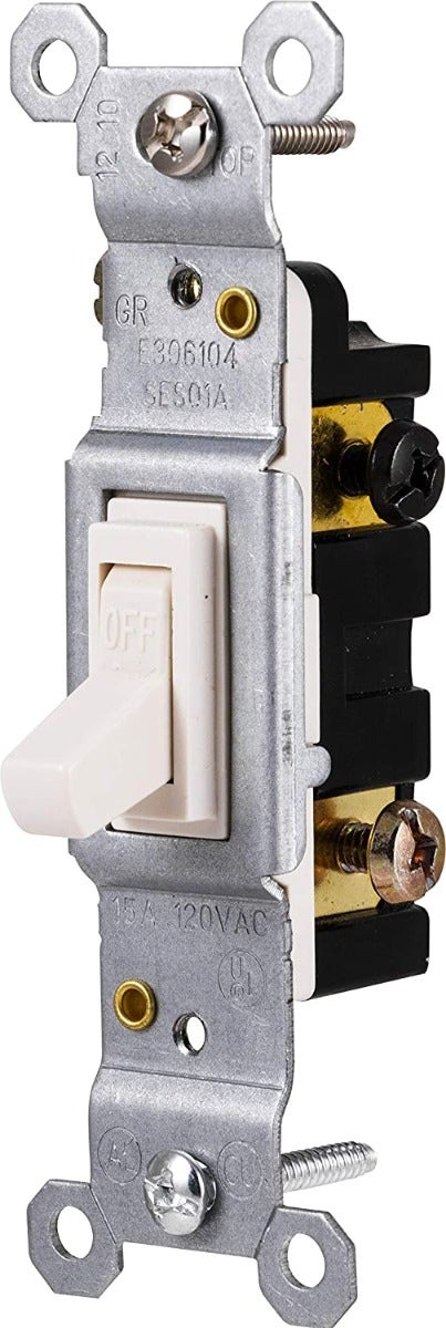 GE Grounding Toggle Switch, Light Almond