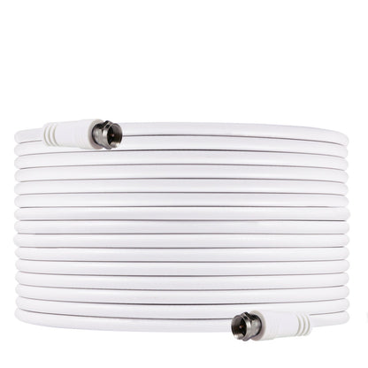 GE 50 ft. RG6 Coaxial Cable, F-Type Connectors, White