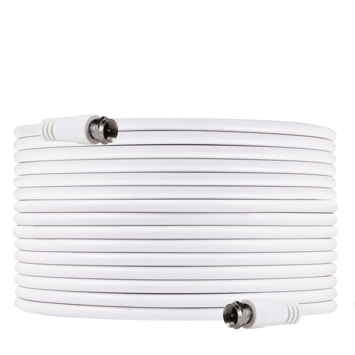 GE 50 ft. RG6 Coaxial Cable, F-Type Connectors, White