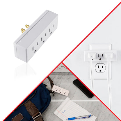 GE UltraPro 3-Outlet Wall Tap, 3 Pack, White