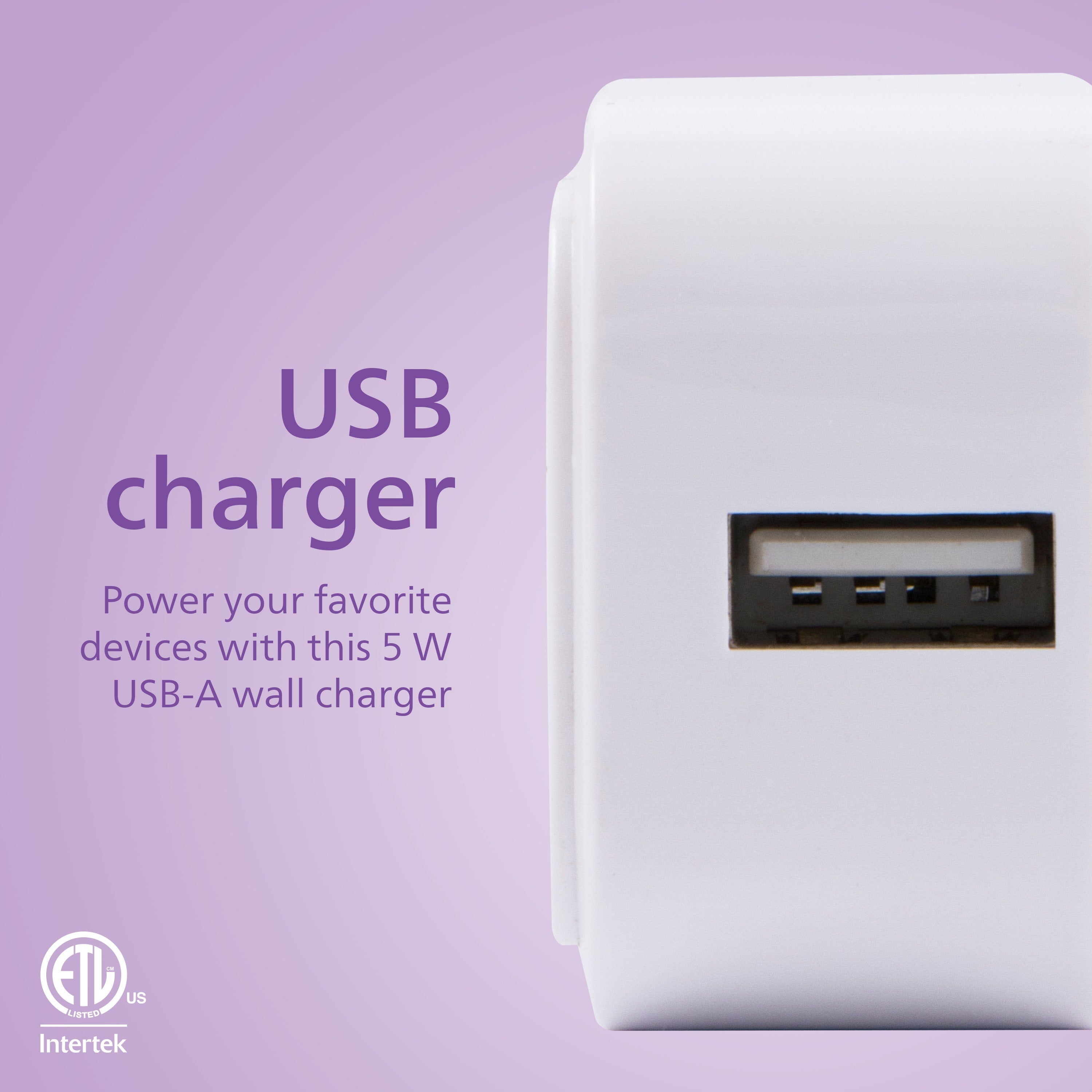 Philips 1-USB Wall Charger, White
