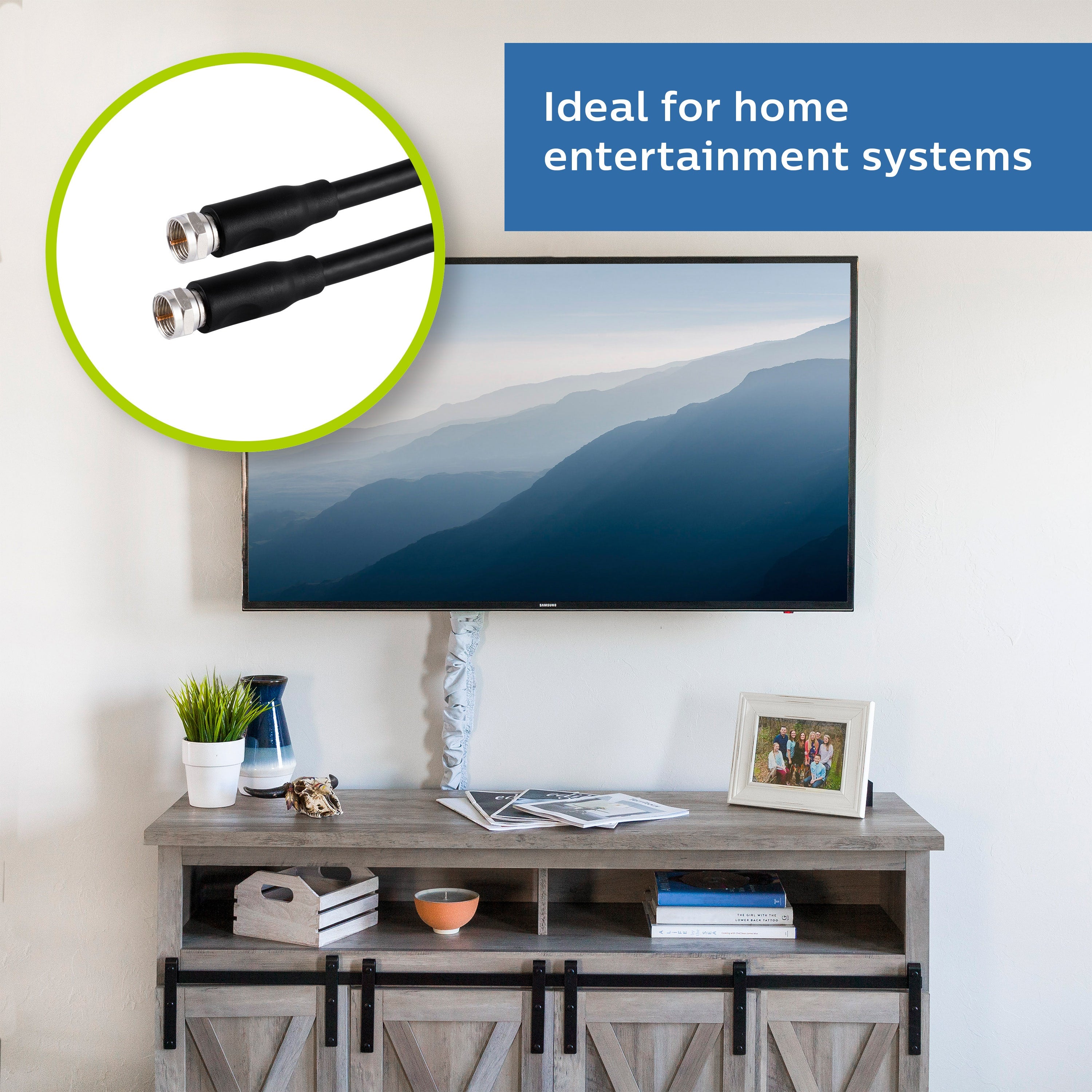 Philips 6 ft. RG6 Coaxial Cable, Black