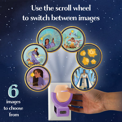 Projectables Disney WISH LED Night Light, Purple